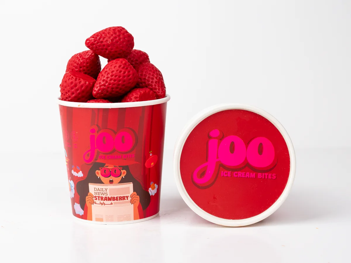 Joo strawberry ice cream bites